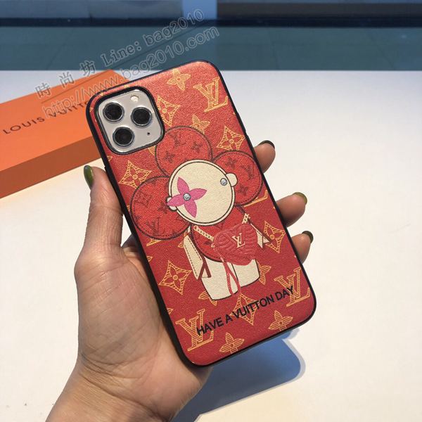LV新年太陽花vivienne貼皮全包手機殼 LV蘋果手機套  mmk1123